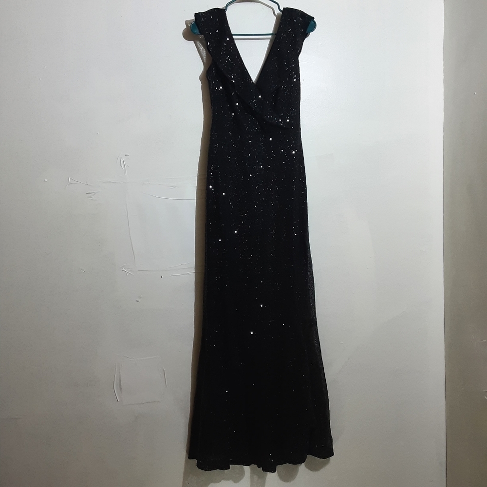Lauren Ralph Lauren Womens Malaina Evening Dress Surplice Ruffled…